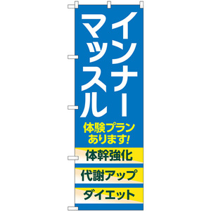 のぼり旗 2枚セット インナーマッスル 体験 青 GNB-4686