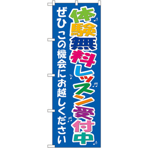 のぼり旗 3枚セット 体験無料レッスン受付中 No.7469