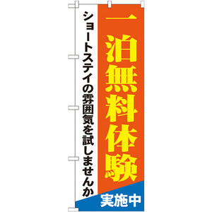 のぼり旗 3枚セット 一泊無料体験 ショートステイの雰囲気を試しませんか GNB-1803