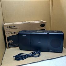 東芝 CDラジオ TY-C24 ワイドFM ブラック TOSHIBA_画像1