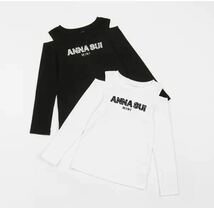 ANNA SUI mini 肩開きテレコ長袖トップス長袖Tシャツ_画像3