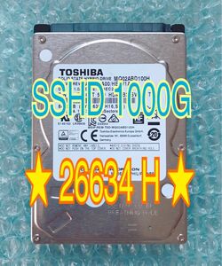 ☆動作確認済・注意状態☆SSHD 1000GB (1TB)☆NAND SLC 8GB☆使用 1604時間☆2.5インチ 9.5mm