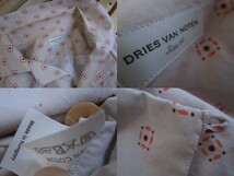 即決 2000年代初頭 DRIES VAN NOTEN ドリスヴァンノッテン 素敵な小紋総柄 カバーオール シャツジャケット シャツ オープンカラーシャツ 44_画像10