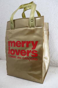 即決 04AW COMME des GARCONS コムデギャルソン × コンランショップ MERRY LOVERS ハンドバッグ ミニトートバッグ ミニバッグ 金色×赤色