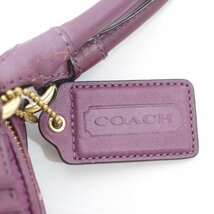 COACH◆コーチ マディソン キルティッド シェブロン ミニソフィア サッチェル 2way ハンドバッグ F18637（パープル）◆USED_画像6