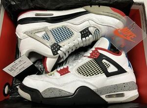 Nike Air Jordan 4 Retro SE what the 4 White/Military Blue/Fire Red US9(27.0cm) ナイキ エアジョーダン4 レトロ ワット ザ 4