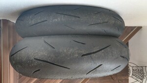 ダンロップ DUNLOP α13 sp 110/70-17 150/60-17　中古セット