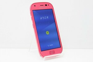 1円スタート docomo Fujitsu らくらくスマートフォン4 F-04J SIMロック解除済み SIMフリー Android スマートフォン 残債なし 16GB レッド