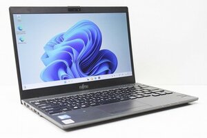 1円スタート ノートパソコン Windows11 富士通 LIFEBOOK U938 超軽量 約799g 薄型 Windows10 Celeron 3965U SSD128GB メモリ8GB カメラ