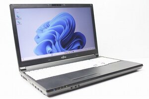 1 иен старт ноутбук Windows11 Fujitsu LIFEBOOK A577 15.6 дюймовый DVD Drive no. 7 поколение Core i5 SSD256GB память 8GB Windows10