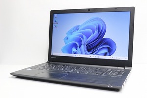 ノートパソコン Windows11 中古 東芝 Dynabook B65 大画面 15.6インチ 第8世代 Core i3 SSD256GB メモリ4GB カメラ 10キー