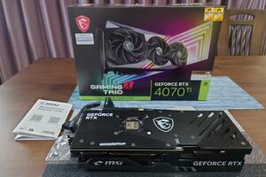 [美品] GeForce RTX 4070 Ti GAMING X TRIO 12G [PCIExp 12GB] (MSI, GPU, グラフィックス ボード, グラボ)