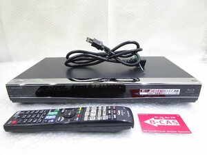 ◎SHARP シャープ AQUOS ブルーレイディスクレコーダー HDD/1TB 3チューナー BD-T1500 2014年製 リモコン付き ｗ31215