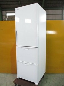 ◎HITACHI 日立 3ドア ノンフロン冷凍冷蔵庫 375L 真空チルド うるおい野菜室 R-S38JV (XW) クリスタルホワイト 2019年製 直接引取OK w3273