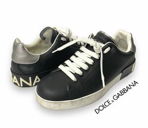Dolce&Gabbana D&G Leather Portofino Low Top Sneakers ドルチェアンドガッバーナ ドルガバ ポルトフィーノ レザー スニーカー 正規品