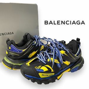 BALENCIAGA Track Trainer EU39 バレンシアガ トラック スニーカー ブラック イエロー ブルー シューズ 正規品