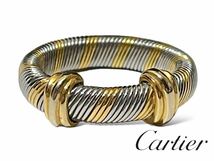 Cartier カルティエ オールエアシエール スレッド リング 750 18YG 金 5.2g ツイスト コンビ ヴィンテージ 指輪 正規品_画像1