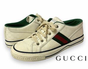 GUCCI TENNIS 1977 mini GG グッチ テニス ローカット キャンバス ロゴ シェリーライン スニーカー シューズ メンズ イタリア製 正規品