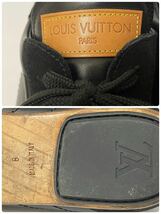 LOUIS VUITTON ルイヴィトン スウェード レザー ローカット スニーカー ドライビングシューズ ブラック イタリア製 8 革靴 正規品_画像9