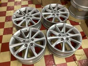 J47◆トヨタプリウスαツーリング純正アルミ4本set17×7J+45PCD114.3/5H◆車検・スタッドレス用や流用にも