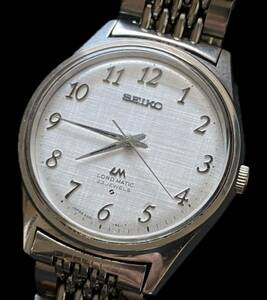 AZ-720 SEIKO アラビア全数字 絹目文字盤 ロードマチック 腕時計 純正ブレス ライスブレス 5601-9000 23石 初期動作OK セイコー LORD MATIC