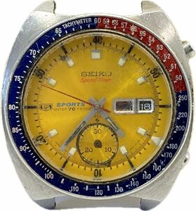 AZ-657 SEIKO 腕時計 セイコー 5スポーツ スピードタイマー 6139-6000 自動巻 AT ゴールド文字盤 ペプシベゼル 極希少 ジャンク フェイス