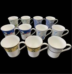 AZ-642 WEDGWOOD ウェッジウッド マグカップ 11客 ペア 5組 金彩 花柄 WILD STRAWBERRY FRANCIS BLUE INDIA FRUIT SYMPHONY 他 ENGLAND