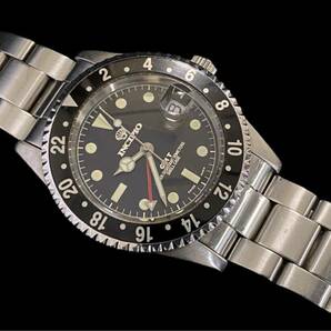 AZ-715 GMT 腕時計 INCIPIO インキピオ 美品 自動巻 メンズ 動作OK ブラック文字盤 回転ベゼル ダイバーウォッチ /検 ロレックスの画像3