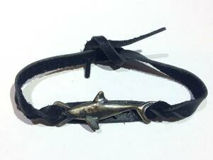  Shark . leather bracele USED