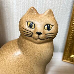 LISA LARSON リサラーソン リサ スウェーデン 黒猫 キャットマンズ ミニ フルブラウン 陶器 made in Sweden オブジェ 陶器置物の画像6