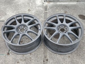 WORK EMOTION KAI 18インチ 7.5J +48 PCD100-5H ハブ径60mm 2本セット ガリ傷あり★ワーク エモーション プリウス 86 BRZ インプレッサ