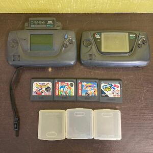 SEGA セガ GAME GEAR ゲームギア HGG-3210 本体 2台 / TVチューナー HGG-3001 / ソフト 4点