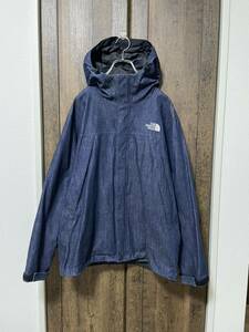 希少 定価34,560円 即決 美品 THE NORTH FACE Denim Scoop JACKET ノースフェイス デニム スクープジャケット 紺色 M マウンテンパーカー