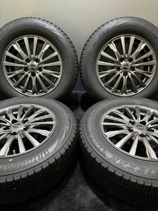 215/65R16 BRIDGESTONE/VRX2 20年製 SIBILLA 16インチ 6.5J ＋38 114.3 5H スタッドレス 4本 アルファード ヴェルファイア (南6-F138)