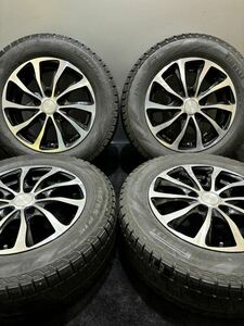 195/65R15 PIRELLI/ICE ASIMMETRICO PLUS 21年製 BALMINUM 15インチ 6J ＋45 114.3 5H スタッドレス 4本 セレナ プラポリ(南4-F184)