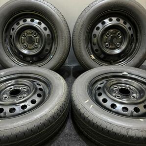 155/65R13 BRIDGESTONE/NEXTRY 21年製 スズキ 純正 スチール 13インチ 4J ＋45 100 4H 夏タイヤ バリ山 4本 アルト ワゴンR(南1-F203）の画像1