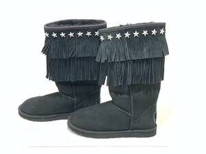 ジミーチュウ×UGG JIMMY CHOO ブーツ ボア ブラック 黒 23cm レディース 005JSHJC37