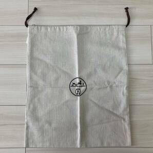 タグ付 HERMES エルメス ヘリンボーン 保存袋 43×37 巾着袋 布袋 バーキン 25 袋 ケリー バッグの画像1