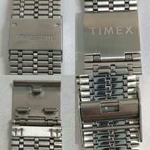 キングラム[09]TIMEX タイメックス ダイバーズルック TW2U60900 腕時計 クオーツ シルバー×黒文字盤 ケース付き 稼働品 349_画像7