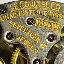 キングラム[09]LE COULTRE ルクルト 手巻き ムーブメントのみ Cal.K490/BW ゴールド文字盤 稼動品 355_画像8