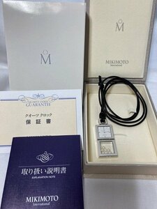 キングラム[18]MIKIMOTO ペンダントウォッチ ネックレス NNS－372F ホワイト文字盤 7P パール ジャンク品 @A508