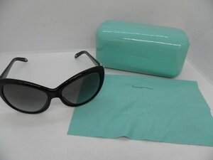 キングラム[41]美品サングラスTIFFANY＆Co. ティファニー TF4048-B 8001/3C 58□16 135 2N ブラウン系 眼鏡 めがね ラインストーン 花 中古