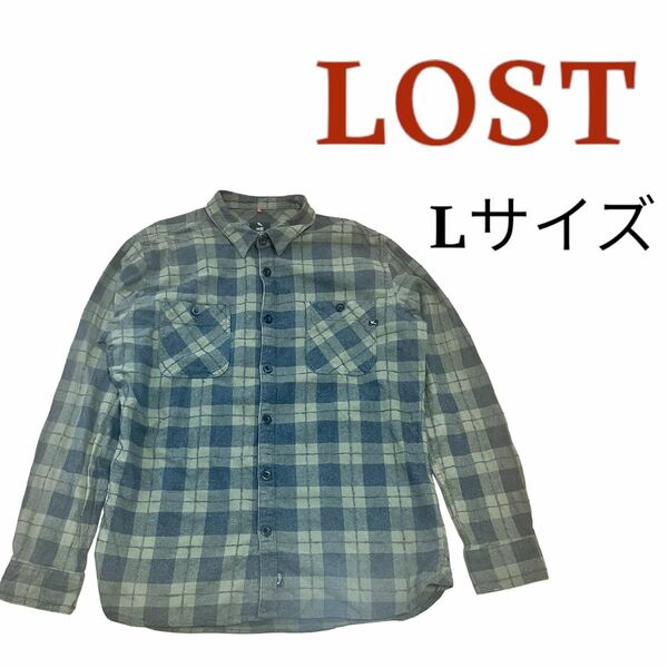 【Vintage】 【美品】 ネルシャツ　チェックシャツ LOST