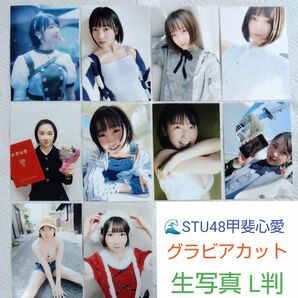 STU48甲斐心愛グラビアカット生写真 L判 １0枚［撤退処分価格］