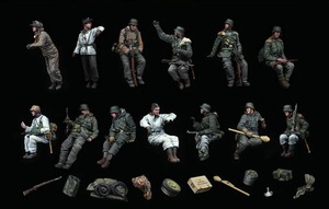  military figure ..13 body set 1/35 scale tank .. geo llama resin resin not yet painting unassembly g rakes to toy p228