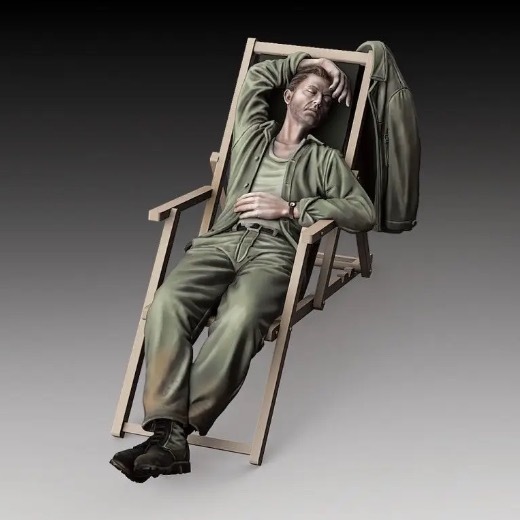 フィギュア 兵士 ベンチセット 1/35スケール ベンチ 椅子 ミリタリー 寝る 兵隊 レジン 樹脂模型 未塗装 未組み立て キット ジオラマ 793