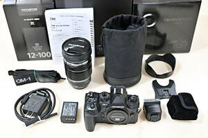 ◆オリンパス OM SYSTEM OM-1 + M.ZUIKO DIGITAL ED12-100mm F4.0 IS PROレンズキット　◆　箱など備品付き 