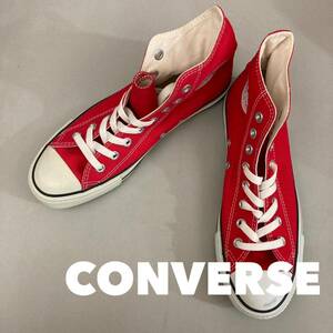 【新品未使用】コンバースCONVERSE オールスター キャンバス地 ハイカット HIGH スニーカー 靴 シューズ 赤 レッド 26.0cm @☆