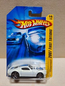 【ホットウィール】　70 Pontiac Firebird トランザム　白　 HOT WHEELS