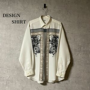 DESIGN SHIRT デザインシャツ 柄シャツ ポリシャツ アートシャツ古着